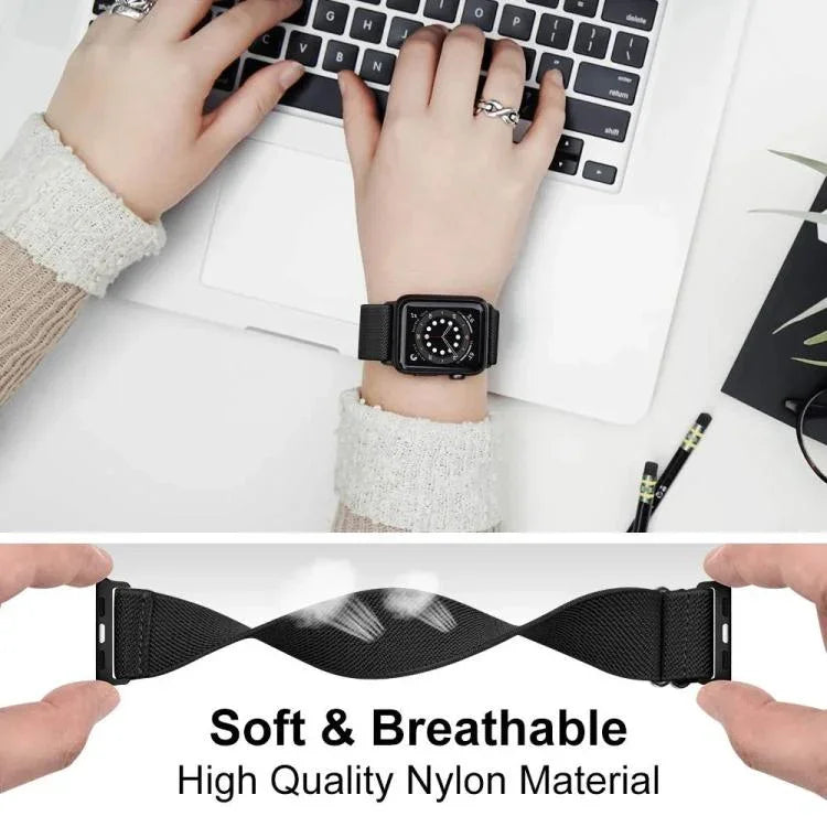 xDfind Adjustable Slide Buckle Elastic Nylon Watch Band, For Apple Watch 42 / 44 / 45 / 46 / 49mm, For Apple Watch 38 / 40 / 41 / S10 42mm