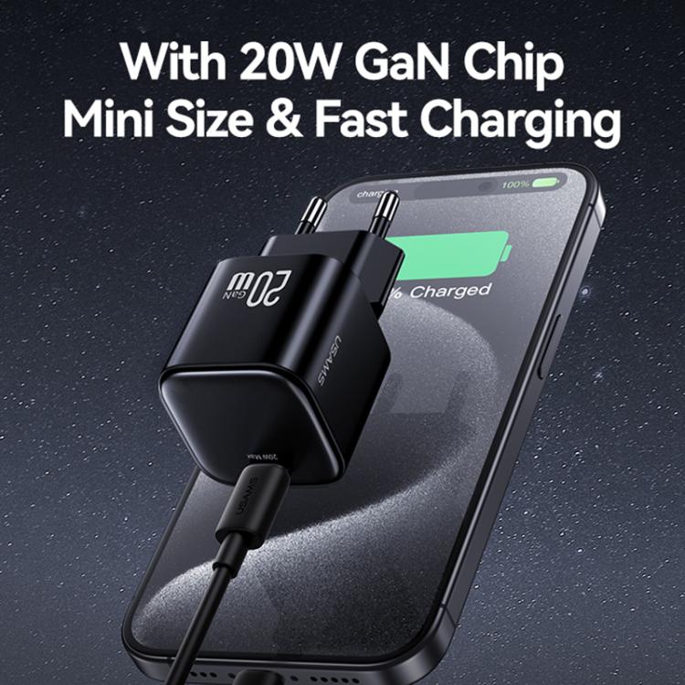 USAMS CC260 20W GaN USB-C / Type-C Port Mini Fast Charger, CC260