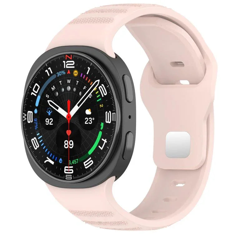 xDfind Round Dots Silver Stud Buckle Silicone Watch Band, For Samsung Galaxy Watch Ultra/Ultra 2025, For Samsung Galaxy Watch8 / 8 Classic