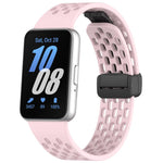 xDfind Hole Style Magnetic Black Buckle Silicone Watch Band, For Galaxy Fit3