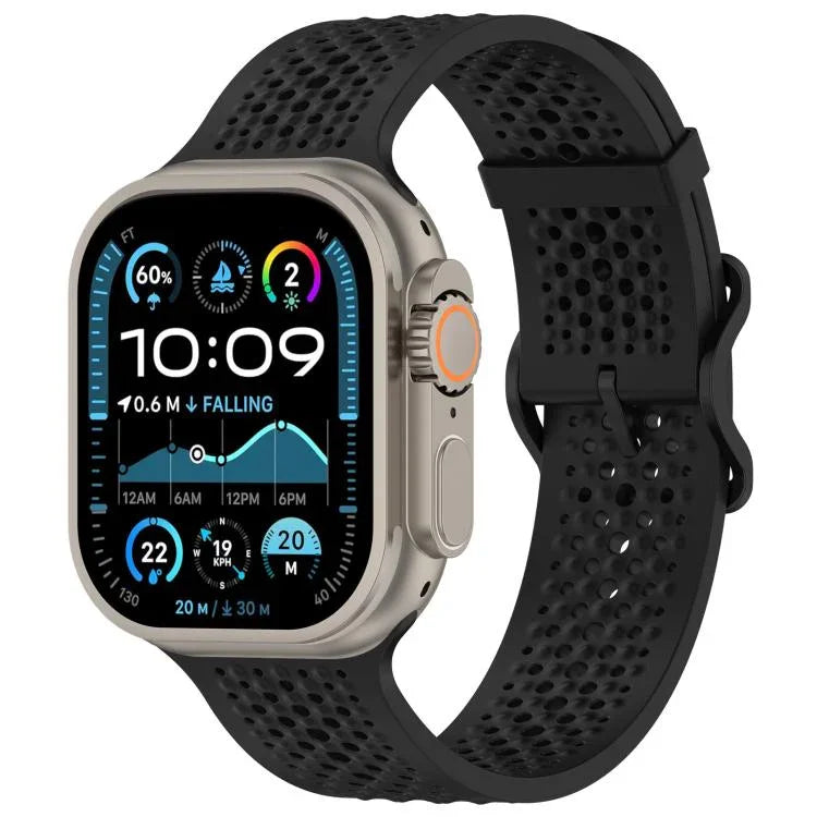 xDfind Breathable Silicone Watch Band, For Apple Watch 42 / 44 / 45 / 46 / 49mm, For Apple Watch 38 / 40 / 41 / S10 42mm