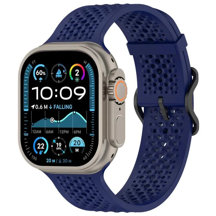 xDfind Breathable Silicone Watch Band, For Apple Watch 42 / 44 / 45 / 46 / 49mm, For Apple Watch 38 / 40 / 41 / S10 42mm
