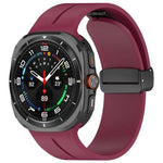 xDfind  Flat Head Groove Folding Black Buckle Silicone Watch Band, For Samsung Galaxy Watch Ultra / Ultra 2025