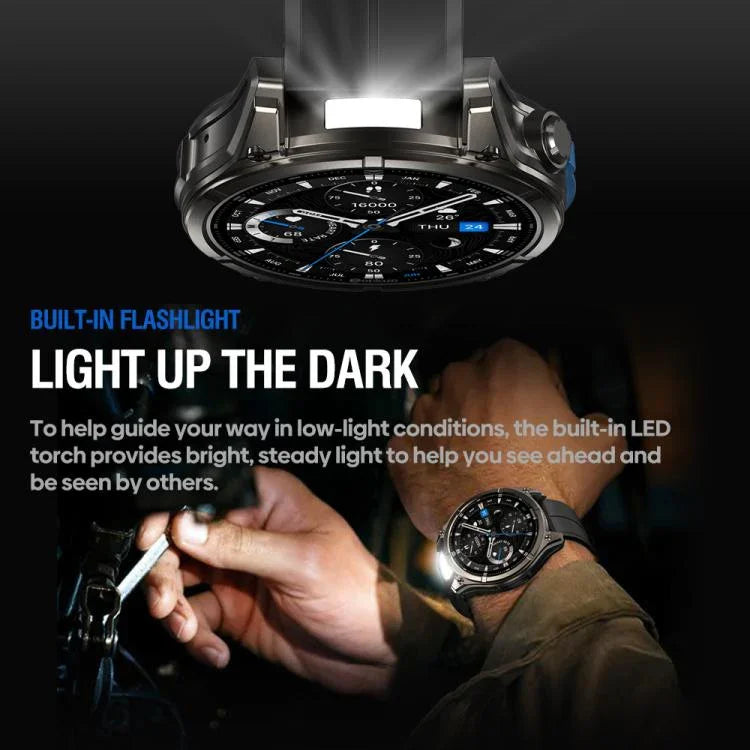 Zeblaze Vibe 8 Rugged Outdoor Smart Watch 1.43 inch Screen 5 ATM & IP69K Built-in Flashlight