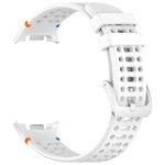 xDfind Alloy Silver Buckle Breathable Hole Silicone Watch Band, For Samsung Galaxy Watch8 / Watch8 Classic