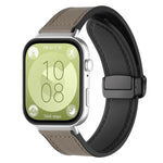 xDfind Crazy Horse Pattern Silicone Skin Magnetic Buckle Watch Band, For Huawei Watch Fit4 Pro / Fit4 / Fit3, For Huawei Watch D2