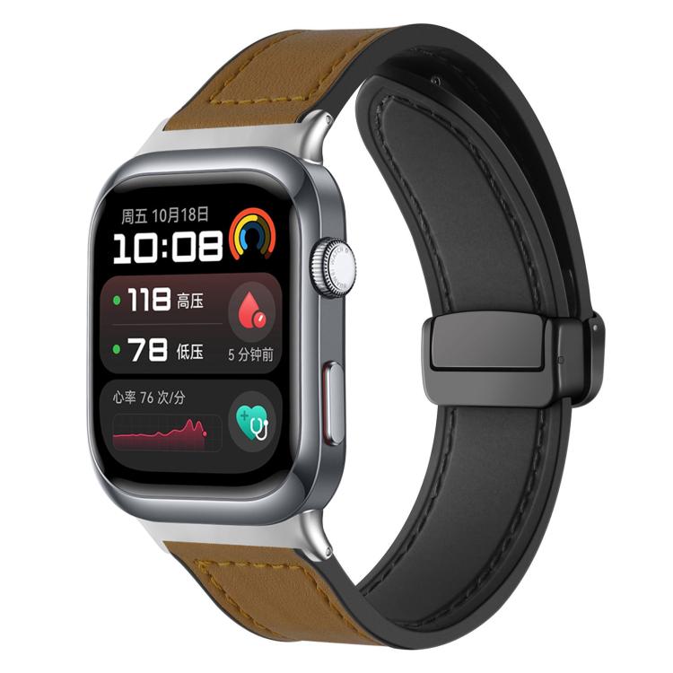 xDfind Crazy Horse Pattern Silicone Skin Magnetic Buckle Watch Band, For Huawei Watch Fit4 Pro / Fit4 / Fit3, For Huawei Watch D2