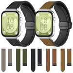 xDfind Crazy Horse Pattern Silicone Skin Magnetic Buckle Watch Band, For Huawei Watch Fit4 Pro / Fit4 / Fit3, For Huawei Watch D2