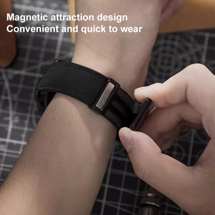 xDfind Crazy Horse Pattern Silicone Skin Magnetic Buckle Watch Band, For Huawei Watch Fit4 Pro / Fit4 / Fit3, For Huawei Watch D2