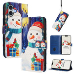 Christmas Series Buckle Leather Phone Case with Hand Strap, For iPhone 17e / 16e, For iPhone 17 Pro Max, For iPhone 17 Pro, For iPhone 17, For iPhone Air, For iPhone 16 Pro Max, For iPhone 16 Pro, For iPhone 16 Plus