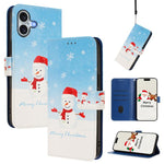 Christmas Series Buckle Leather Phone Case with Hand Strap, For iPhone 17e / 16e, For iPhone 17 Pro Max, For iPhone 17 Pro, For iPhone 17, For iPhone Air, For iPhone 16 Pro Max, For iPhone 16 Pro, For iPhone 16 Plus