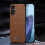 SULADA Shockproof TPU Hybrid Handmade Leather Phone Case, For iPhone 17 Pro Max, For iPhone 17 Pro, For iPhone 17, For iPhone Air