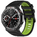 xDfind Two-color Black Buckle Silicone Watch Band, For Amazfit T-Rex 3