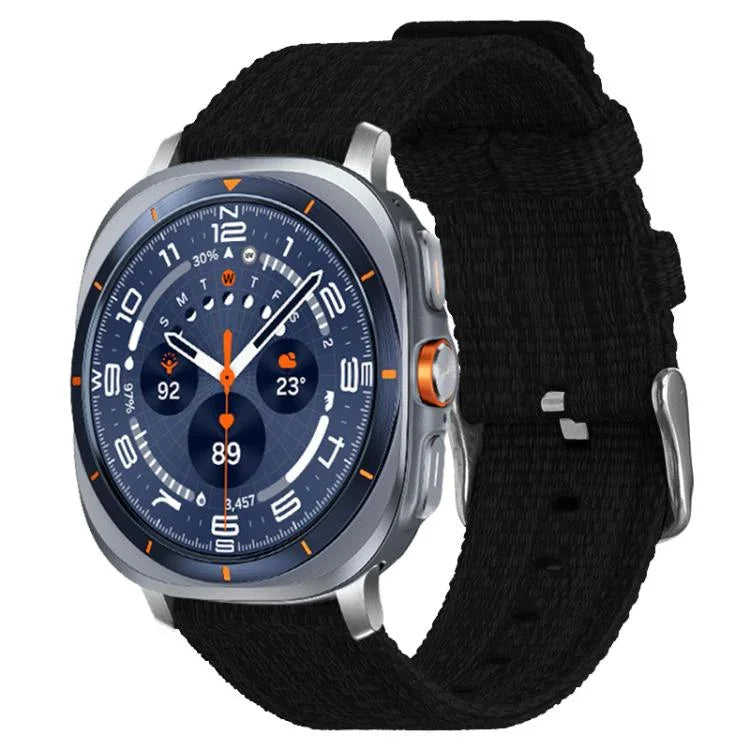 xDfind Nylon Canvas Watch Band, For Samsung Galaxy Watch Ultra / Ultra 2025, For Samsung Galaxy Watch8 / 8 Classic, For Samsung Galaxy Watch 7 / 6 / 5 / FE, For Samsung Galaxy Fit3