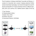 Measy AV530 5.8GHz Wireless Audio / Video Transmitter and Receiver, Distance: 300m, AV530 Black