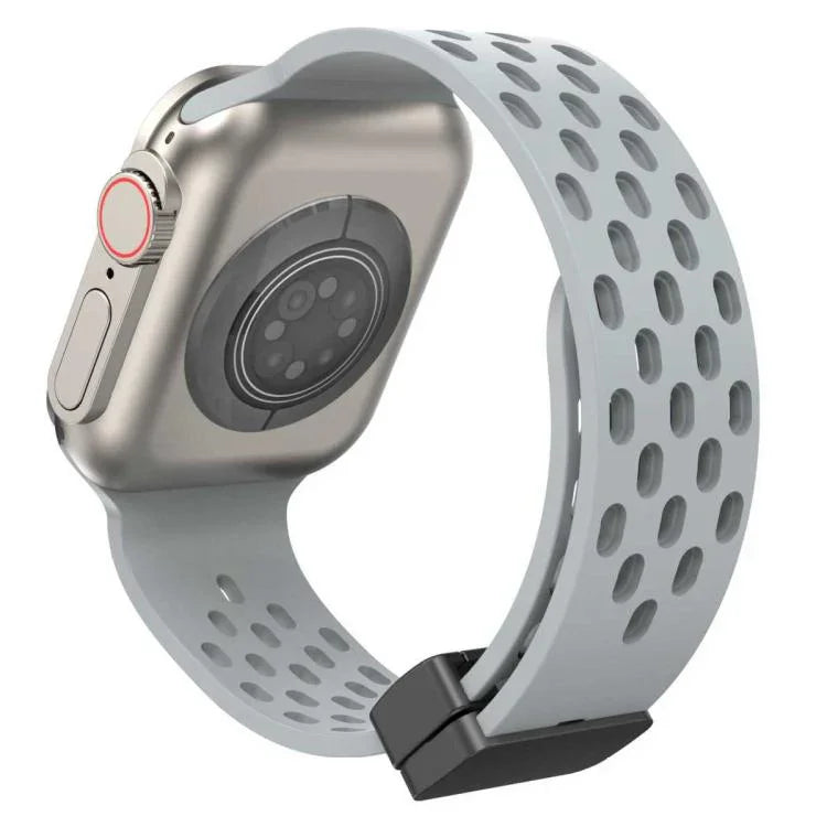 xDfind Magnetic Clasp Silicone Watch Band, For Apple Watch 42 / 44 / 45 / 46 / 49mm, For Apple Watch 38 / 40 / 41 / S10 42mm