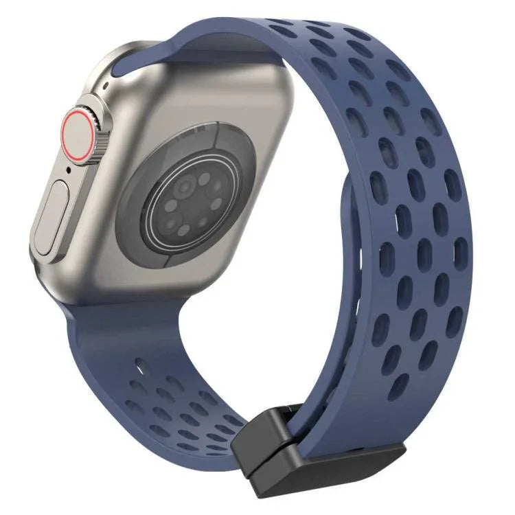 xDfind Magnetic Clasp Silicone Watch Band, For Apple Watch 42 / 44 / 45 / 46 / 49mm, For Apple Watch 38 / 40 / 41 / S10 42mm