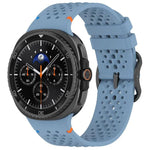 xDfind Ladder Black Buckle Honeycomb Breathable Silicone Watch Band, For Samsung Galaxy Watch8 / Watch8 Classic