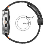 xDfind Magnetic Black Buckle Honeycomb Breathable Silicone Watch Band, For Samsung Galaxy Watch8 / Watch8 Classic