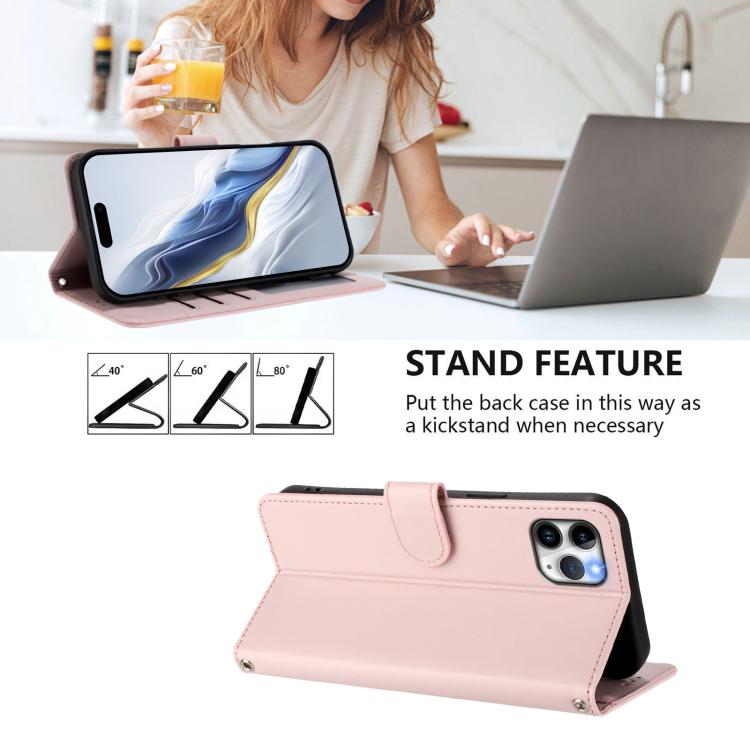 Embossed Heart Cat Leather Phone Case with Hand Strap, For iPhone 11 Pro Max, For iPhone 11, For iPhone 11 Pro, For iPhone X / XS