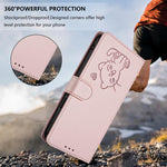 Embossed Heart Cat Leather Phone Case with Hand Strap, For iPhone 11 Pro Max, For iPhone 11, For iPhone 11 Pro, For iPhone X / XS