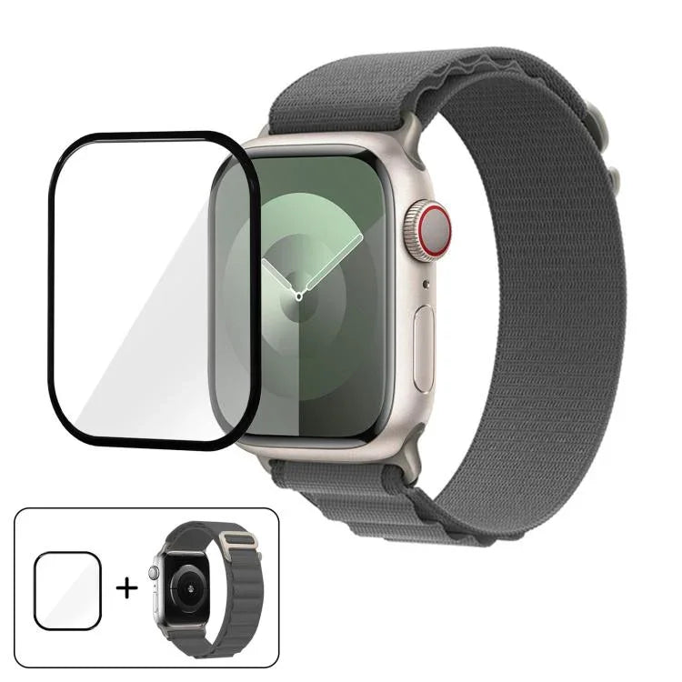 Buckle Loop Nylon Watch Band with 3D Curved Film, For Apple Watch Series 40mm