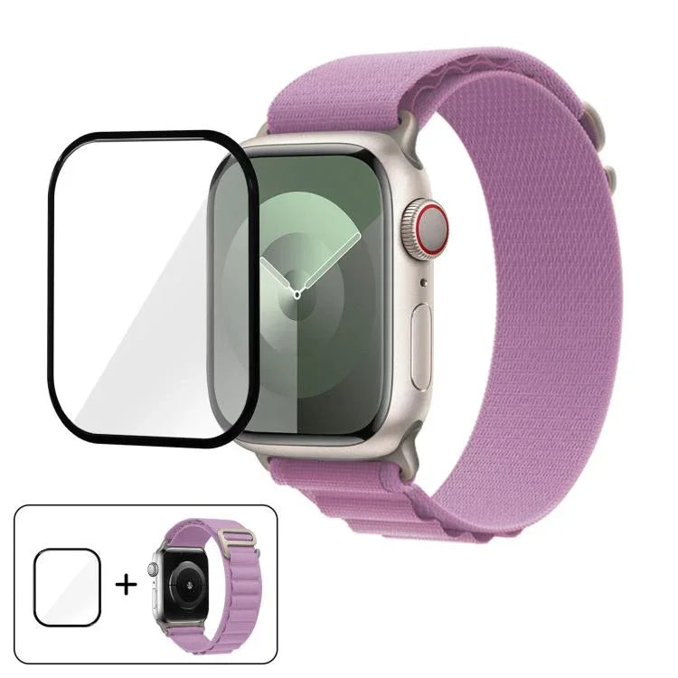 Buckle Loop Nylon Watch Band with 3D Curved Film, For Apple Watch Series 40mm
