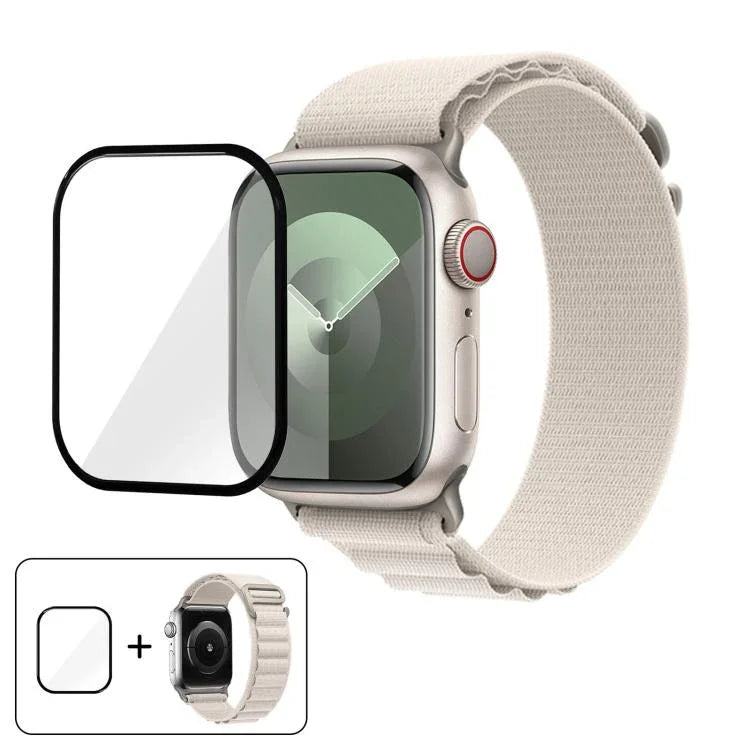 Buckle Loop Nylon Watch Band with 3D Curved Film, For Apple Watch Series 40mm