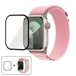 Buckle Loop Nylon Watch Band with 3D Curved Film, For Apple Watch Series 45mm
