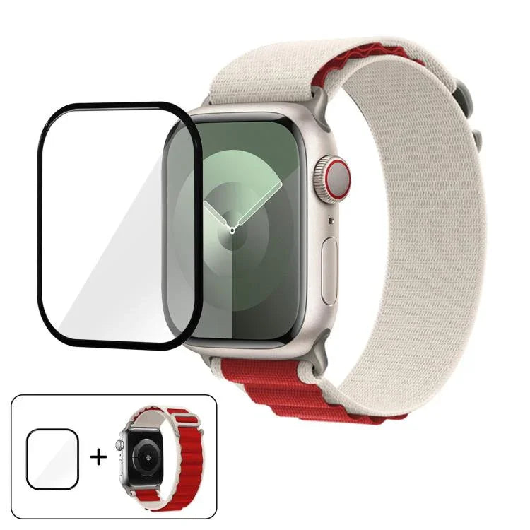 Buckle Loop Nylon Watch Band with 3D Curved Film, For Apple Watch Series 42mm