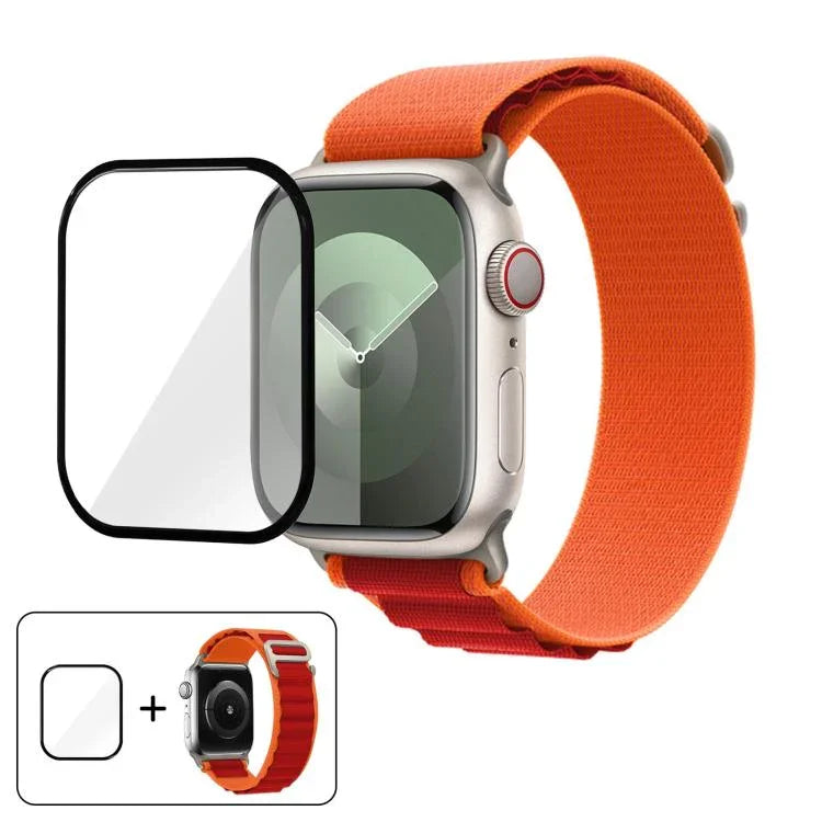 Buckle Loop Nylon Watch Band with 3D Curved Film, For Apple Watch Series 42mm
