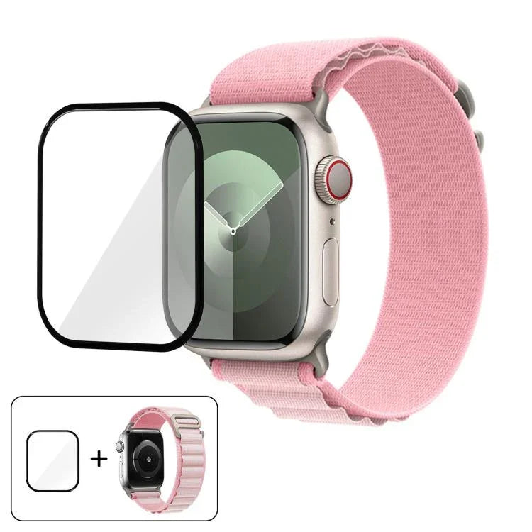 Buckle Loop Nylon Watch Band with 3D Curved Film, For Apple Watch Series 42mm