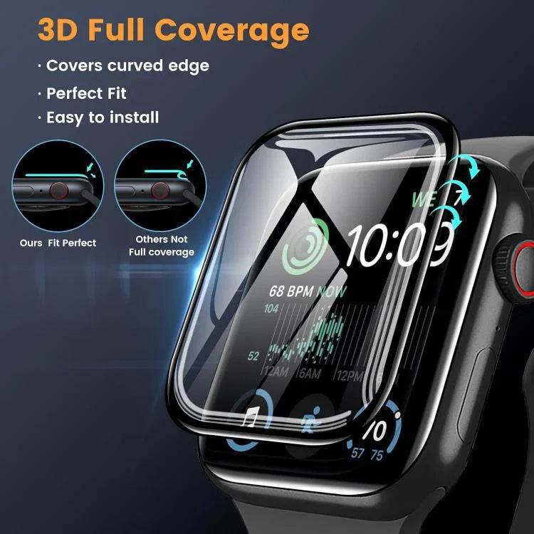 Buckle Loop Nylon Watch Band with 3D Curved Film, For Apple Watch Series 10 42mm