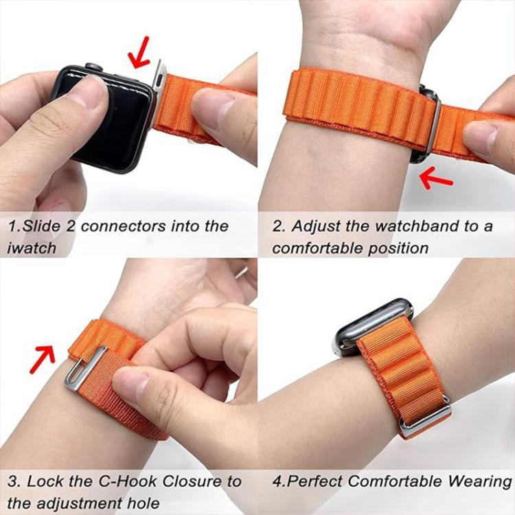 Buckle Loop Nylon Watch Band with 3D Curved Film, For Apple Watch Ultra 2 / 1 49mm