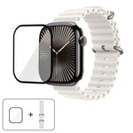 Ocean Silicone Watch Band with 3D Curved Film, For Apple Watch Series 40mm, For Apple Watch Ultra 2 / 1 49mm, For Apple Watch Series 45mm