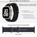 Ocean Silicone Watch Band with 3D Curved Film, For Apple Watch Series 40mm, For Apple Watch Ultra 2 / 1 49mm, For Apple Watch Series 45mm
