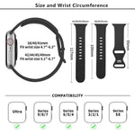 Butterfly Buckle Silicone Watch Band with 3D Curved Film, For Apple Watch Series 10 46mm, For Apple Watch Series 10 42mm, For Apple Watch Series 44mm