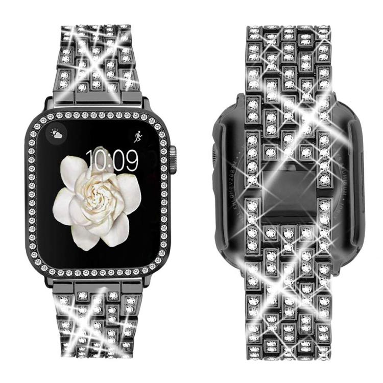 xDfind Bling Diamond Jewelry Metal Watch Band with Case, For Apple Watch Series 10 46mm, For Apple Watch Series 10 42mm, For Apple Watch Series 40mm, For Apple Watch Ultra 2 / 1 49mm, For Apple Watch Series 41mm