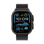 Umbrella Buckle Milanese Stainless Steel Watch Band with 3D Curved Film, For Apple Watch Series 10 46mm, For Apple Watch Series 10 42mm, For Apple Watch Series 44mm, For Apple Watch Series 40mm, For Apple Watch Ultra 2 / 1 49mm                         ...
