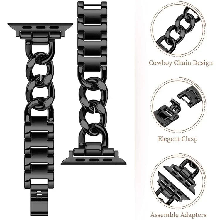 xDfind Double Circle Metal Watch Band, For Apple Watch 42 / 44 / 45 / 46 / 49mm, For Apple Watch 38 / 40 / 41 / S10 42mm