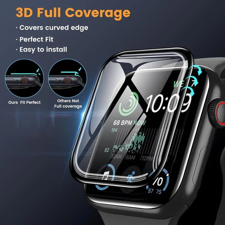 Basic Nylon Loop Watch Band with 3D Curved Film, For Apple Watch Series 10 46mm, For Apple Watch Series 10 42mm, For Apple Watch Series 44mm