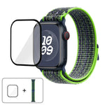 Nylon Loop Watch Band with 3D Curved Film, For Apple Watch Series 10 46mm, For Apple Watch Series 10 42mm, For Apple Watch Series 44mm