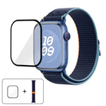 Nylon Loop Watch Band with 3D Curved Film, For Apple Watch Series 10 46mm, For Apple Watch Series 10 42mm, For Apple Watch Series 44mm
