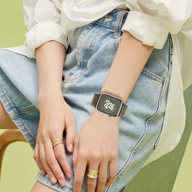 Nylon Loop Watch Band with 3D Curved Film, For Apple Watch Series 40mm, For Apple Watch Ultra 2 / 1 49mm, For Apple Watch Series 45mm