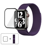 Milanese Stainless Steel Watch Band with 3D Curved Film, For Apple Watch Series 10 46mm, For Apple Watch Series 10 42mm, For Apple Watch Series 44mm
