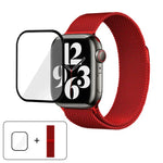 Milanese Stainless Steel Watch Band with 3D Curved Film, For Apple Watch Series 10 46mm, For Apple Watch Series 10 42mm, For Apple Watch Series 44mm