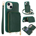 Crossbody Zipper RFID Card Bag Phone Case, For iPhone 15, For iPhone 14 / 13, For iPhone 14 Pro, For iPhone 14 Pro Max, For iPhone 13 Pro Max, For iPhone 13 Pro