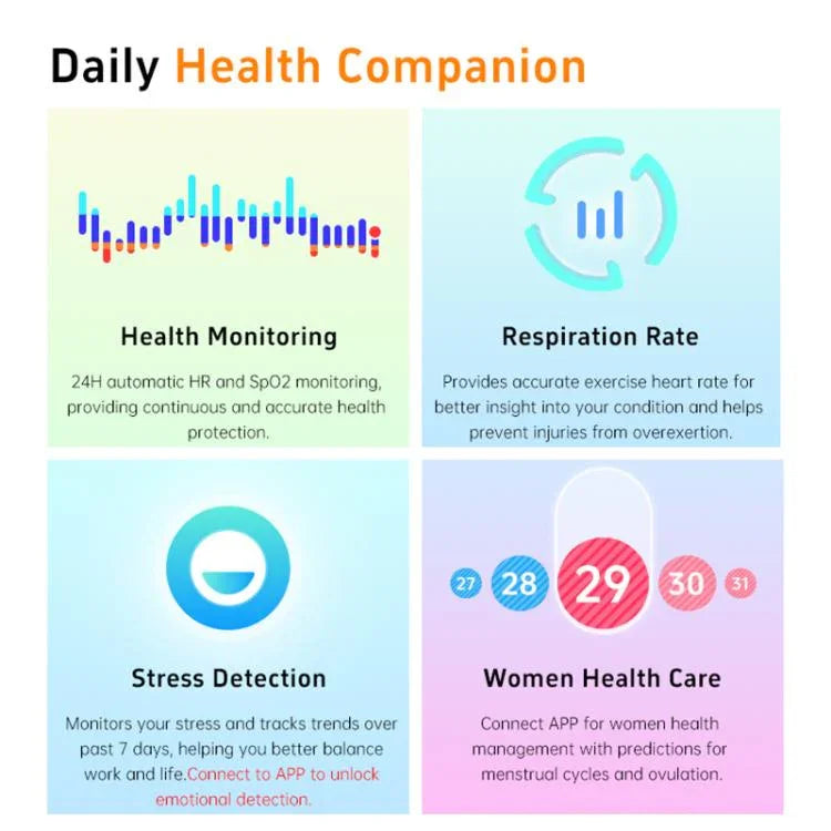 GTS8 1.95 inch AMOLED Screen Fitness Tracker Smart Watch Support Heart Rate Monitoring
