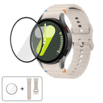 Wave Stitching Silicone Watch Band with 3D Curved Film, For Samsung Galaxy Watch5 Pro 45mm, For Samsung Galaxy Watch5 40mm, For Samsung Galaxy Watch4 44mm, For Samsung Galaxy Watch4 40mm
