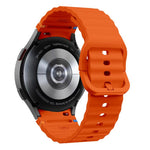 Wave Stitching Silicone Watch Band with 3D Curved Film, For Samsung Galaxy Watch4 Classic 46mm, For Samsung Galaxy Watch4 Classic 42mm, For Samsung Galaxy Watch5 Active 40mm, For Samsung Galaxy Watch5 Active 44mm
